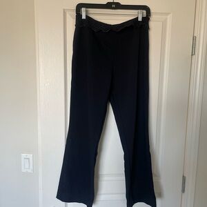 Vintage Escada Navy Blue Wool pants with Eyelet detail